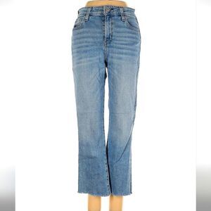 BDG Urban Outfitters Blue Jeans High-Rise Raw Hem Ankle Length Size 25